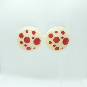 Vintage Red Polkadot Earrings